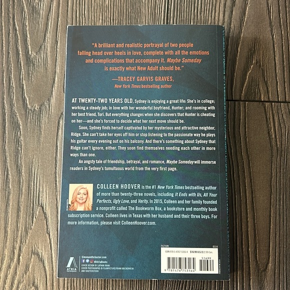 Colleen Hoover “Maybe Someday”. Like New condition barely used. - Picture 3 of 4